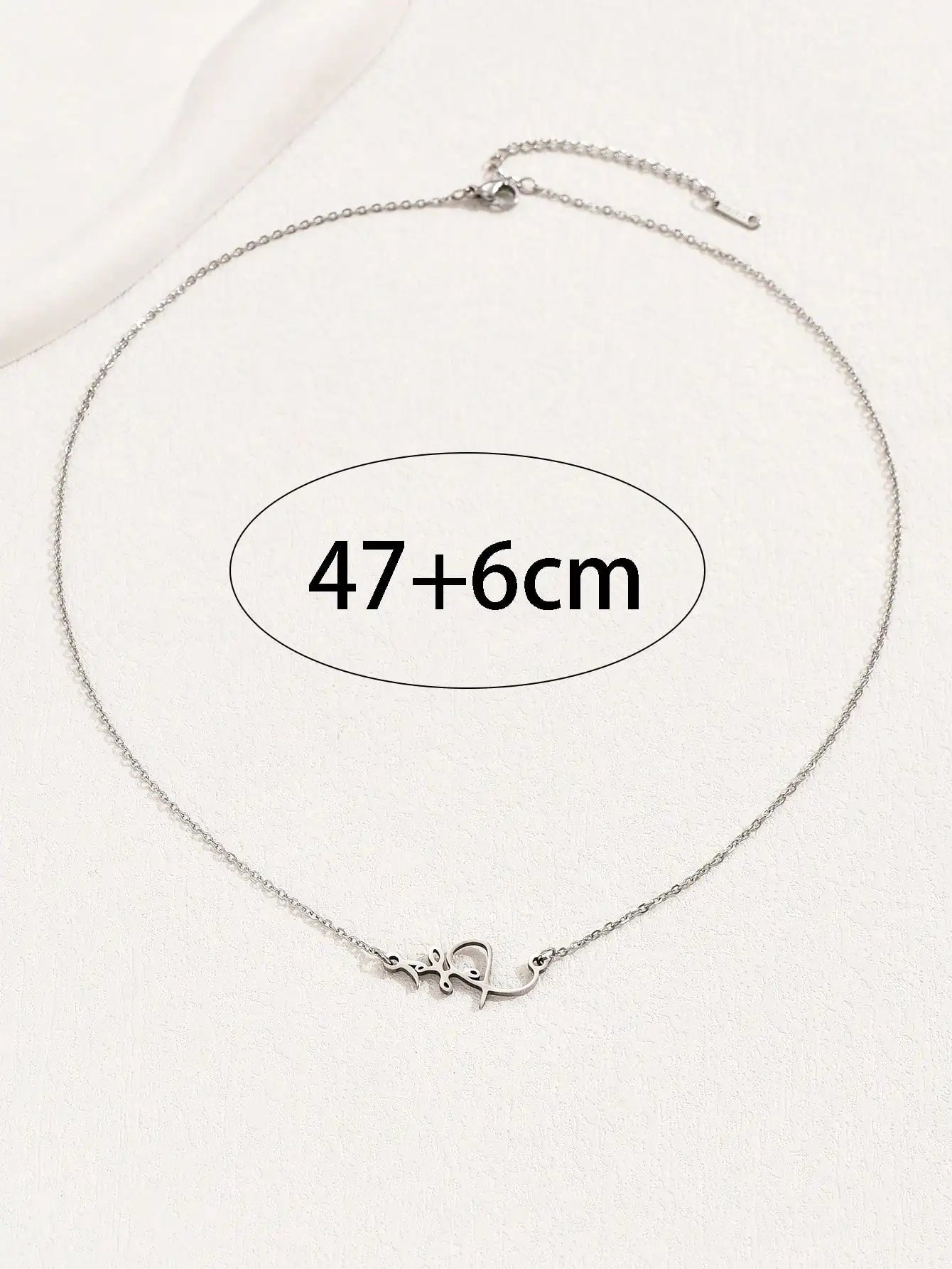1pc Classic Stylish Simple Elegant Stainless Steel Irregular Pattern Pendant Necklace with Water-wave Chain