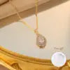 US Local Stock Zircon Pendant daily Wear Luxury Necklace High Quality Gold Plating Wedding Banquet Necklace holiday Gift
