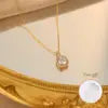 US Local Stock Zircon Pendant daily Wear Luxury Necklace High Quality Gold Plating Wedding Banquet Necklace holiday Gift