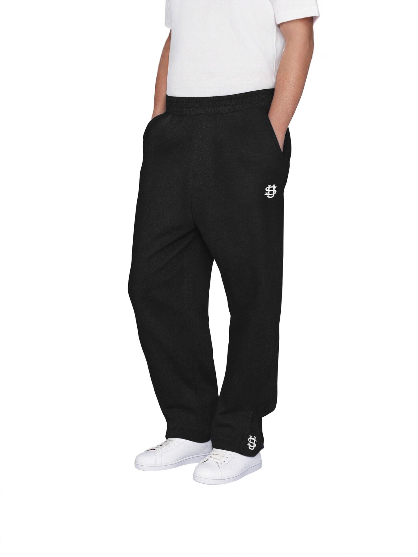 Cross-Border European and American Retro Y2K Street Trendy Hip-Hop Casual Elastic Waist Zipper Loose Pure Color Sports Casual Pants