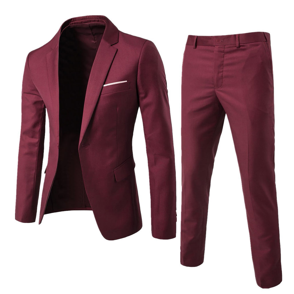 New Suit Suit Men's Business Professional Formal Wedding Dress British Style Casual Slim Korean Style Suit Men