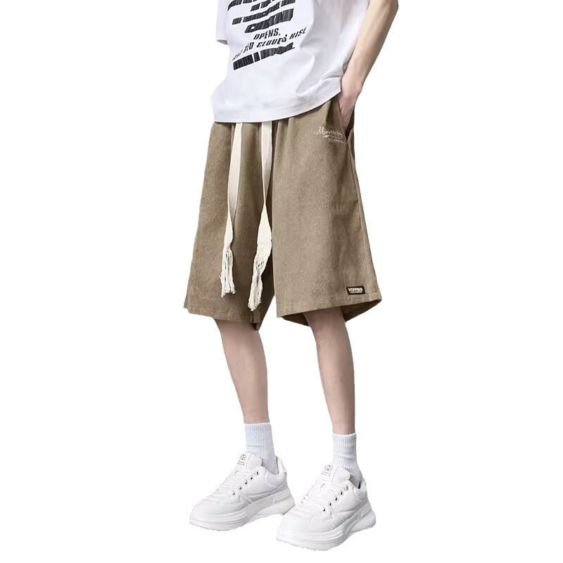 Shorts Men's Summer New Korean-style Trendy Ins Loose Casual Pants Couple's Fashion Letter Embroidered Pants