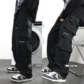 Ajh Black American-Style Work Pants, Straight Loose Fit, Japanese Style, Cross-Border Hot-Selling Extended Version for Tall Men
