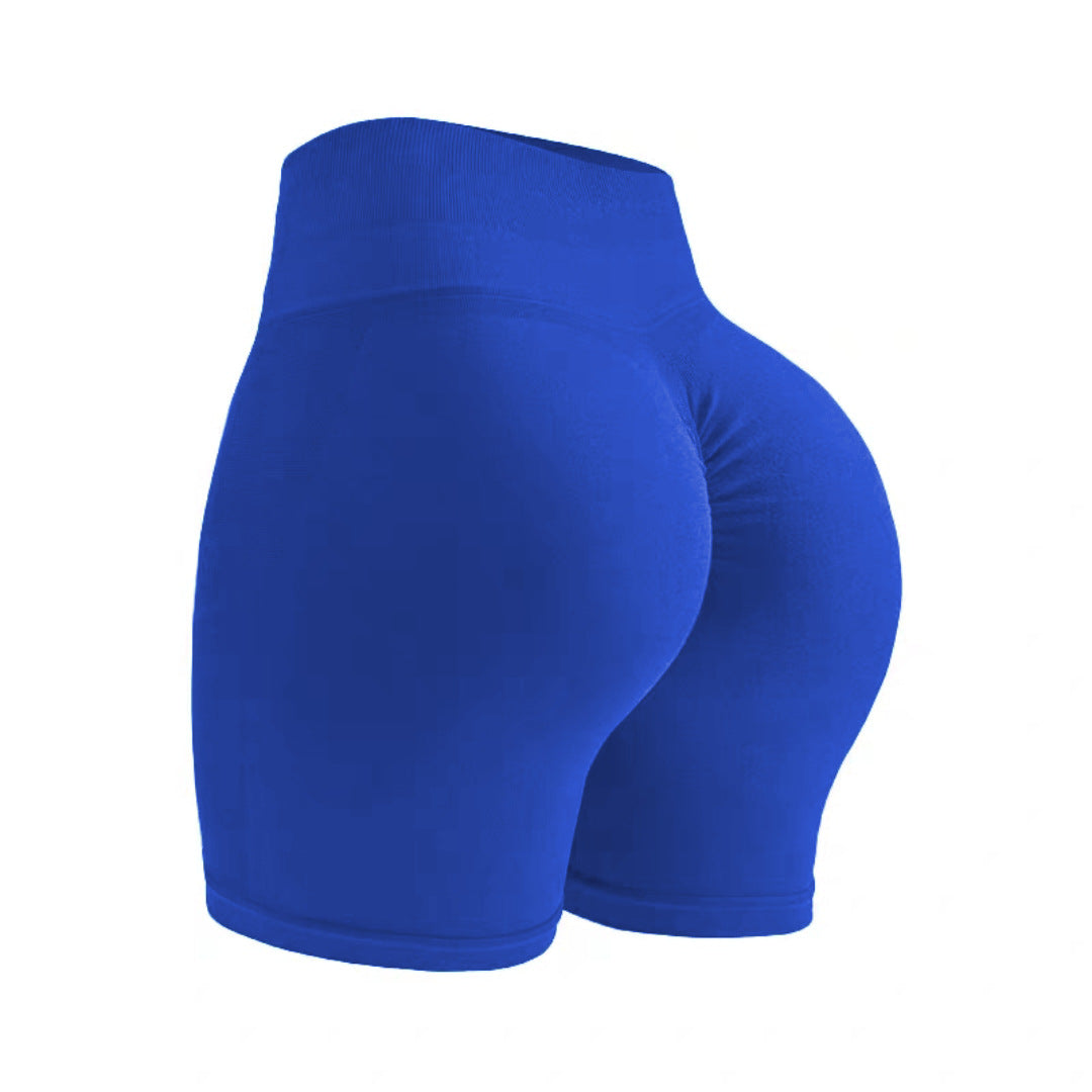 Cross-Border Popular Wholesale High-Waisted Peach-Shaped Sports Fitness Shorts Seamless Women's Elastic Breathable Gym Training Shorts