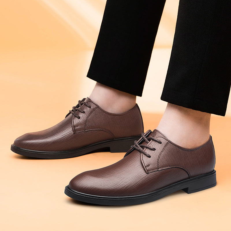Old Men's Head Casual Leather Shoes Simple Dress British Style Summer New Business Thick All-Match Men's Shoes for Men