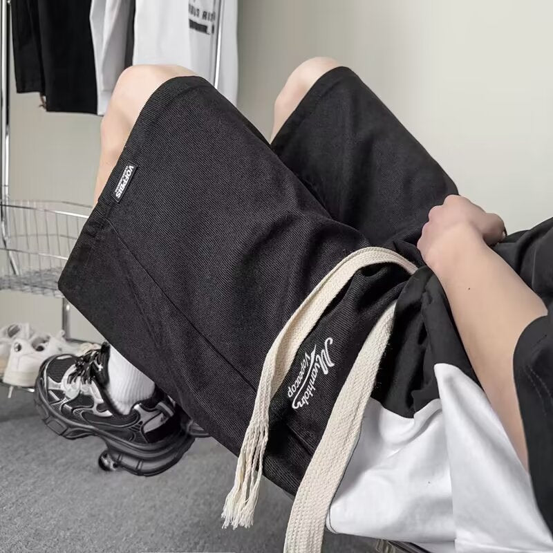 Shorts Men's Summer New Korean-style Trendy Ins Loose Casual Pants Couple's Fashion Letter Embroidered Pants
