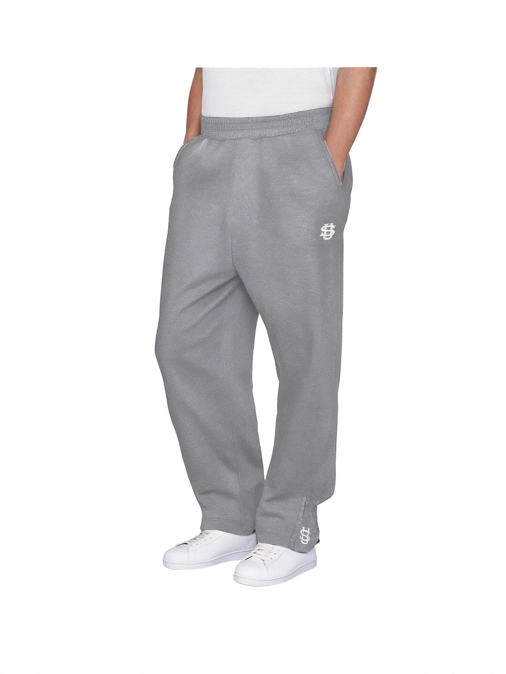 Cross-Border European and American Retro Y2K Street Trendy Hip-Hop Casual Elastic Waist Zipper Loose Pure Color Sports Casual Pants