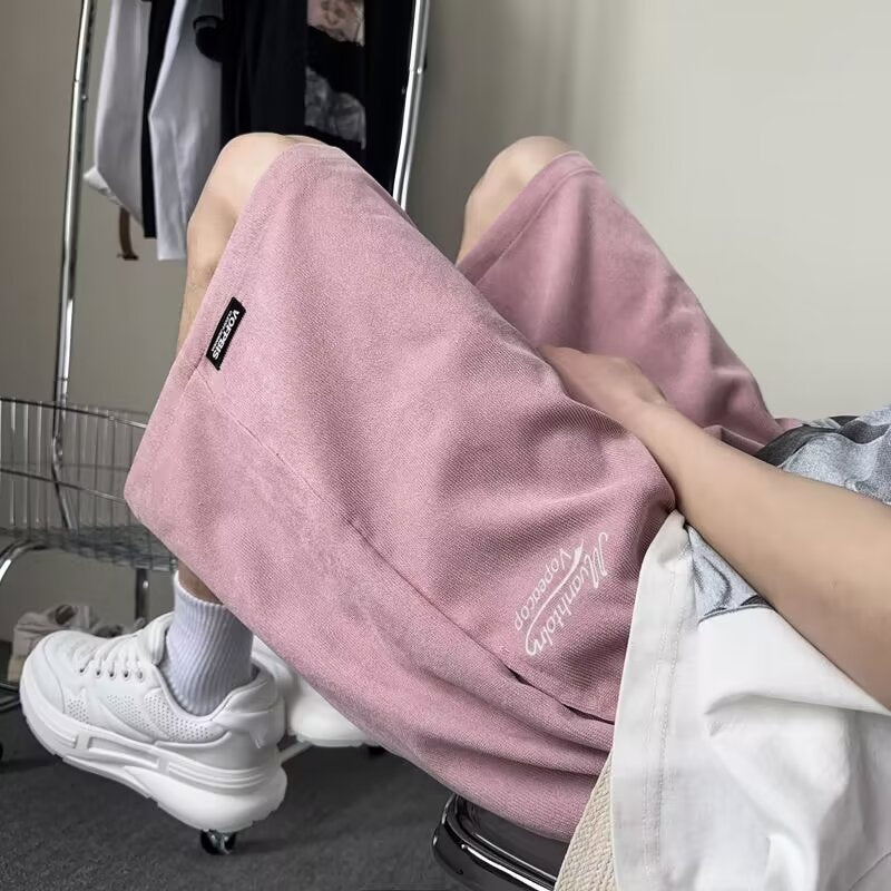 Shorts Men's Summer New Korean-style Trendy Ins Loose Casual Pants Couple's Fashion Letter Embroidered Pants