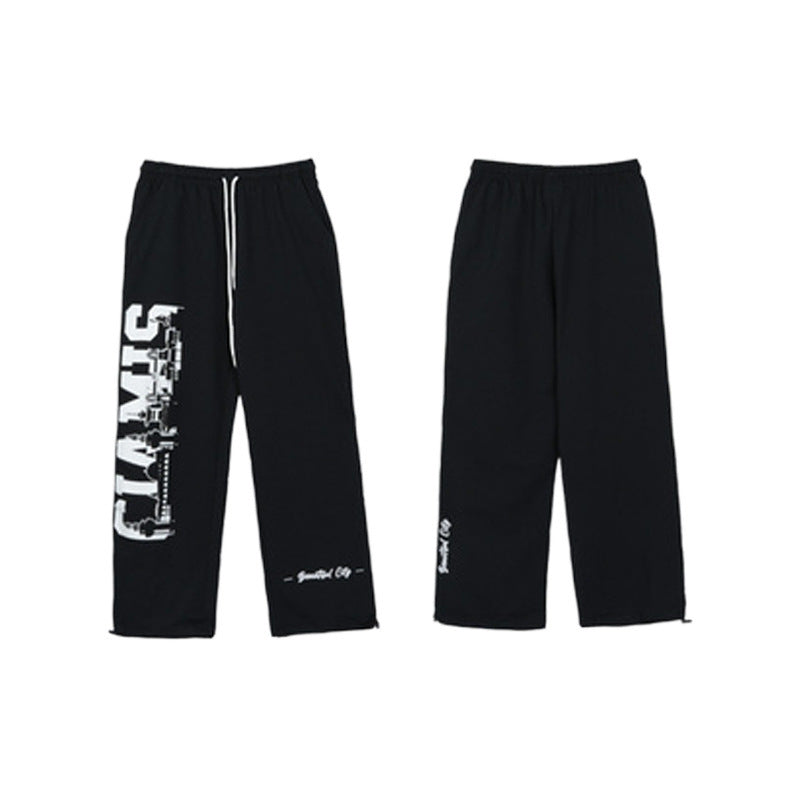 Jazz Dance American Style HIPHOP Pants Cotton Printed Loose Ins Trendy Sports Pants Casual Wide Leg Pants