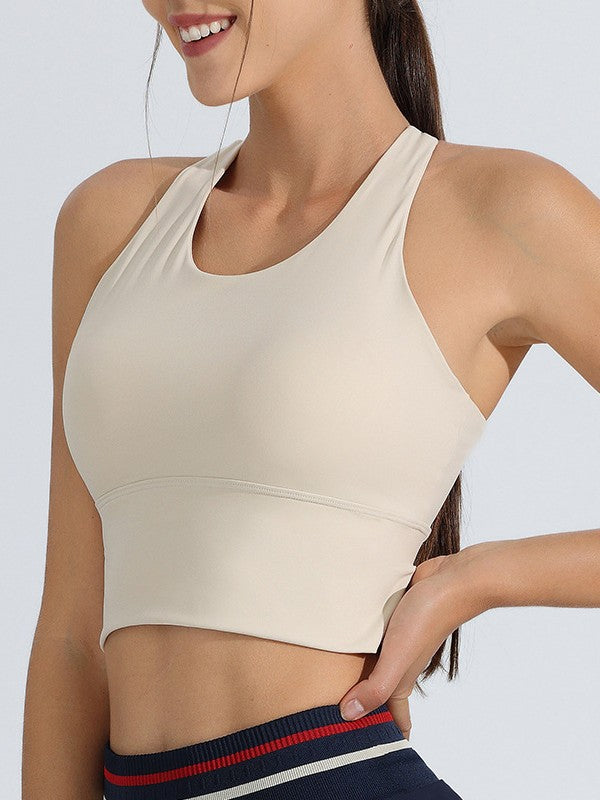 New Sports Underwear Women's Shockproof High Strength Running Fitness Yoga Suit One-piece Fixed Yoga Bra Vest