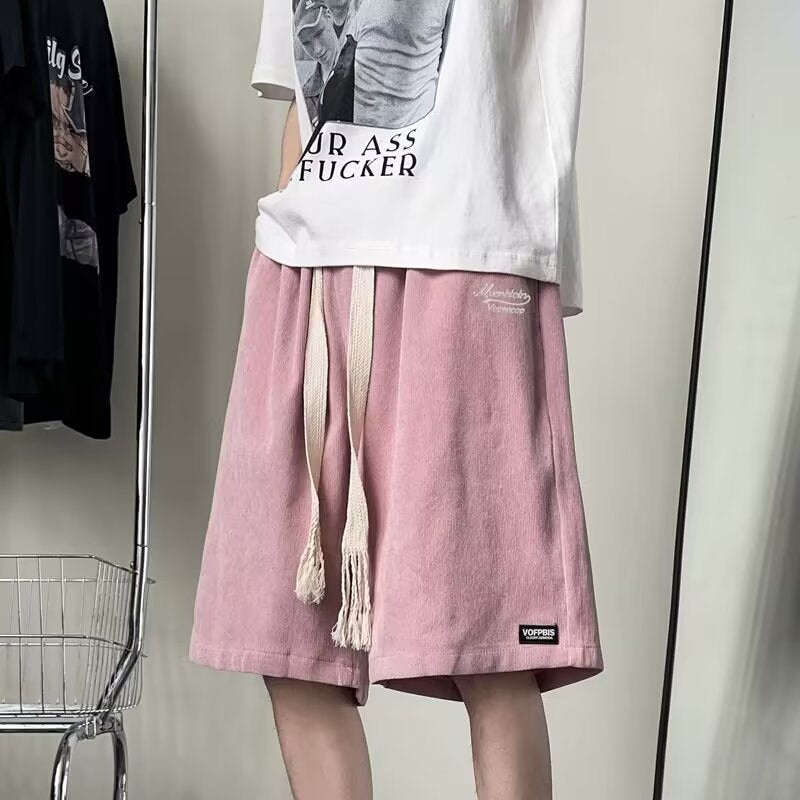 Shorts Men's Summer New Korean-style Trendy Ins Loose Casual Pants Couple's Fashion Letter Embroidered Pants