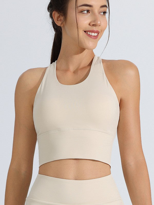 New Sports Underwear Women's Shockproof High Strength Running Fitness Yoga Suit One-piece Fixed Yoga Bra Vest