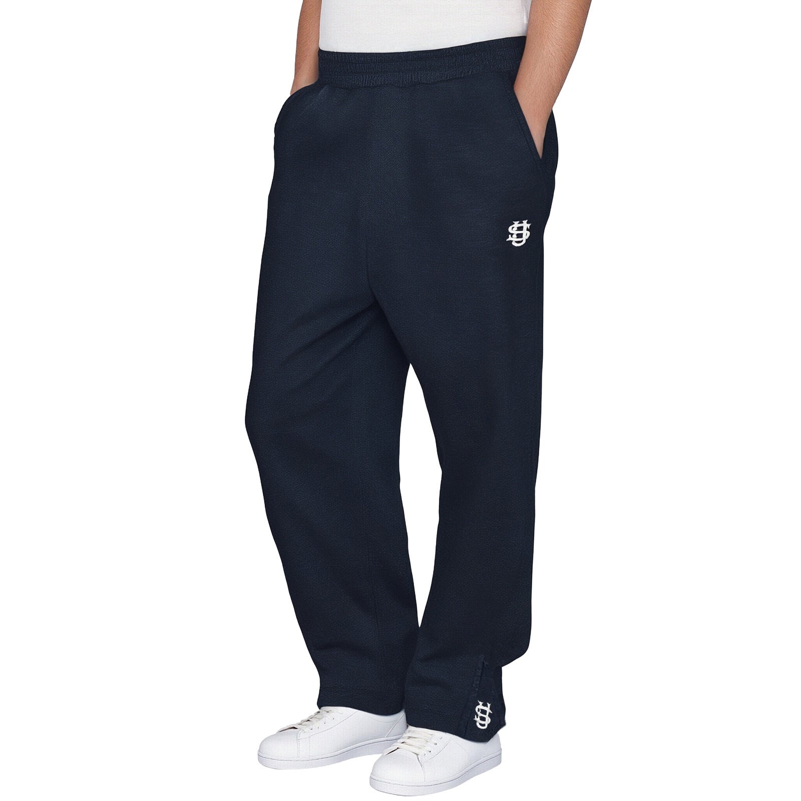 Cross-Border European and American Retro Y2K Street Trendy Hip-Hop Casual Elastic Waist Zipper Loose Pure Color Sports Casual Pants
