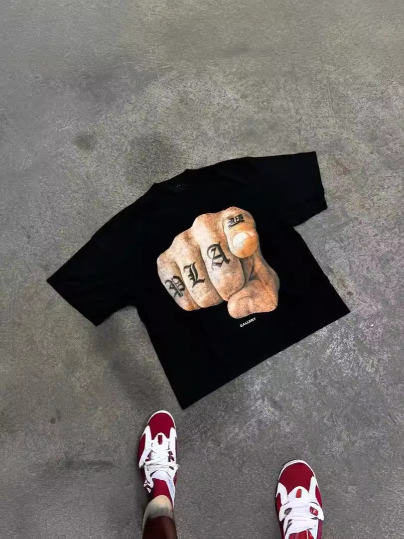 Amazon AliExpress Supply Y2K Hip Hop T-Shirt Harajuku Long T-Shirt Gothic Street Wear Fashion Men and Women