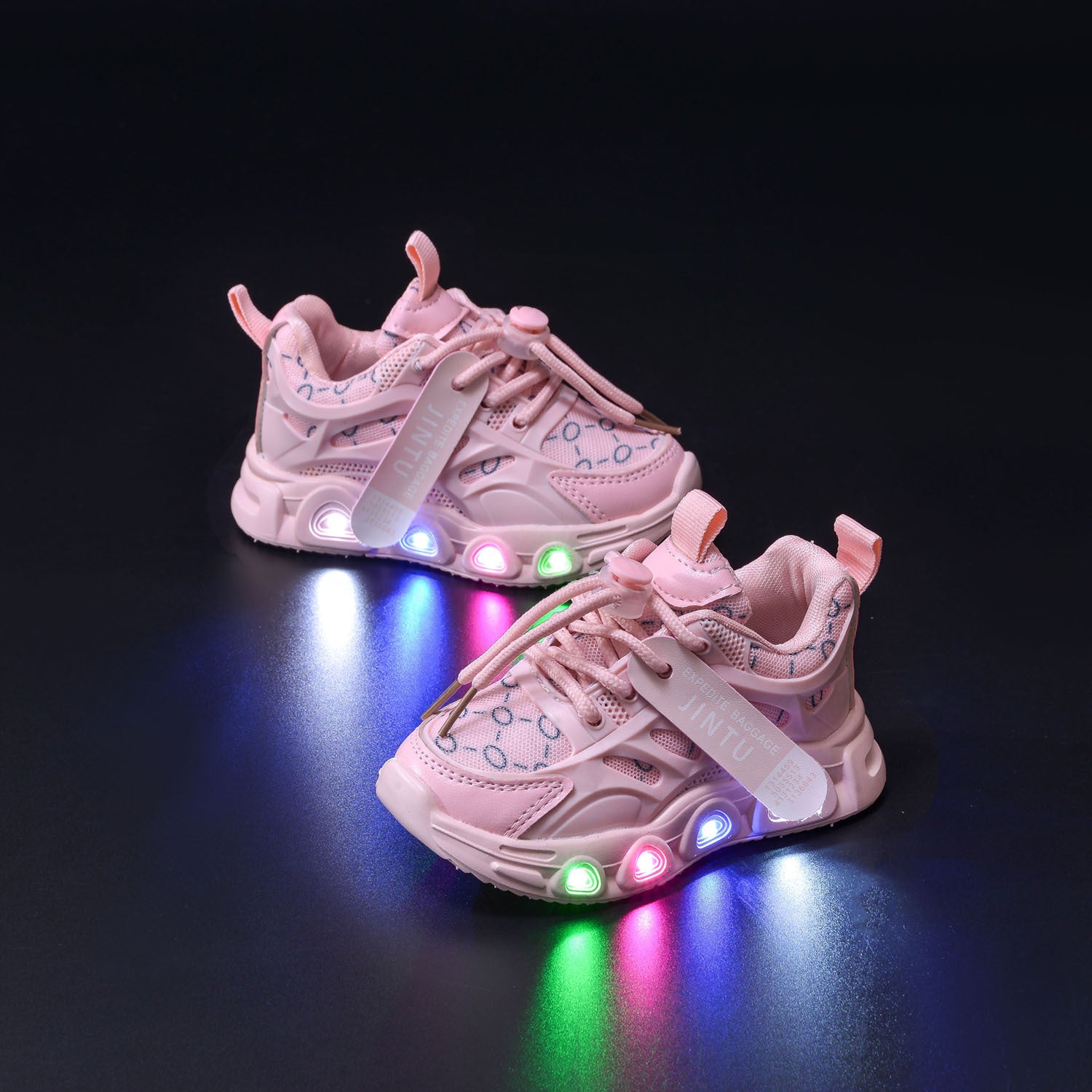 Spring and Autumn New Style Luminous Men's Sports Shoes with Lights, Cloth Women's Casual Shoes, Children's Led Lighted Toddler Shoes in Stock