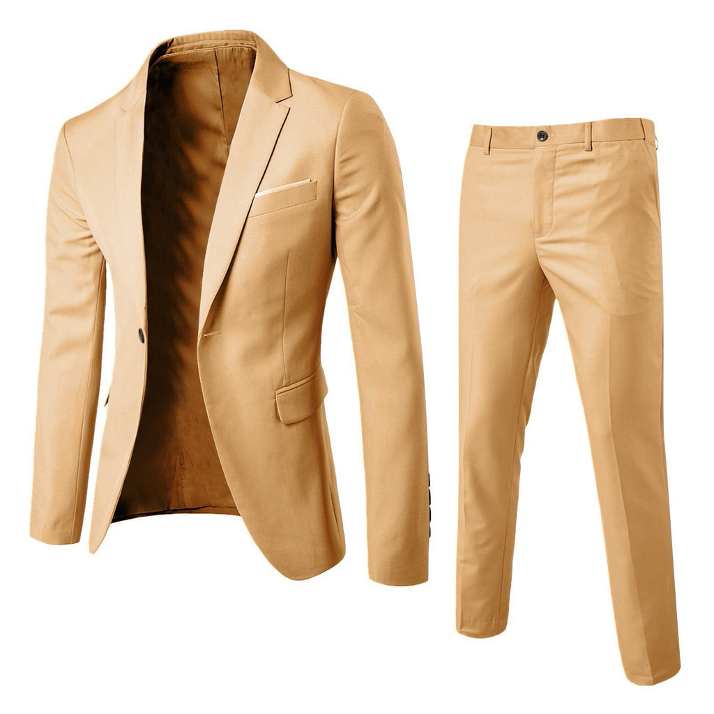 New Suit Suit Men's Business Professional Formal Wedding Dress British Style Casual Slim Korean Style Suit Men