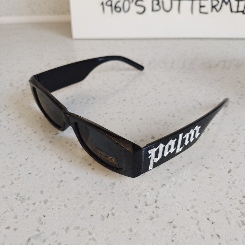 European and American Style Children's Dopamine Color Rectangular Frame Sunglasses Internet Popular New Baby Concave Shade Sunglasses