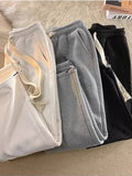 2024 Autumn and Winter Japanese and Korean Style Light Mature Style Comfortable Leg Casual Pants Waffles Comfortable Lamb Fleece Loose Straight Pants