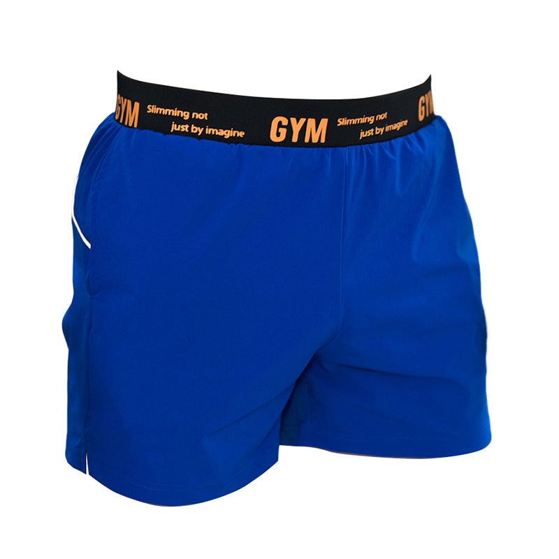 Fake Two-Piece Sports Shorts Men's Summer Thin Loose Elastic Ice Silk Breathable Running Training Fitness Three-Point Pants
