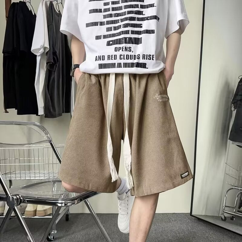 Shorts Men's Summer New Korean-style Trendy Ins Loose Casual Pants Couple's Fashion Letter Embroidered Pants