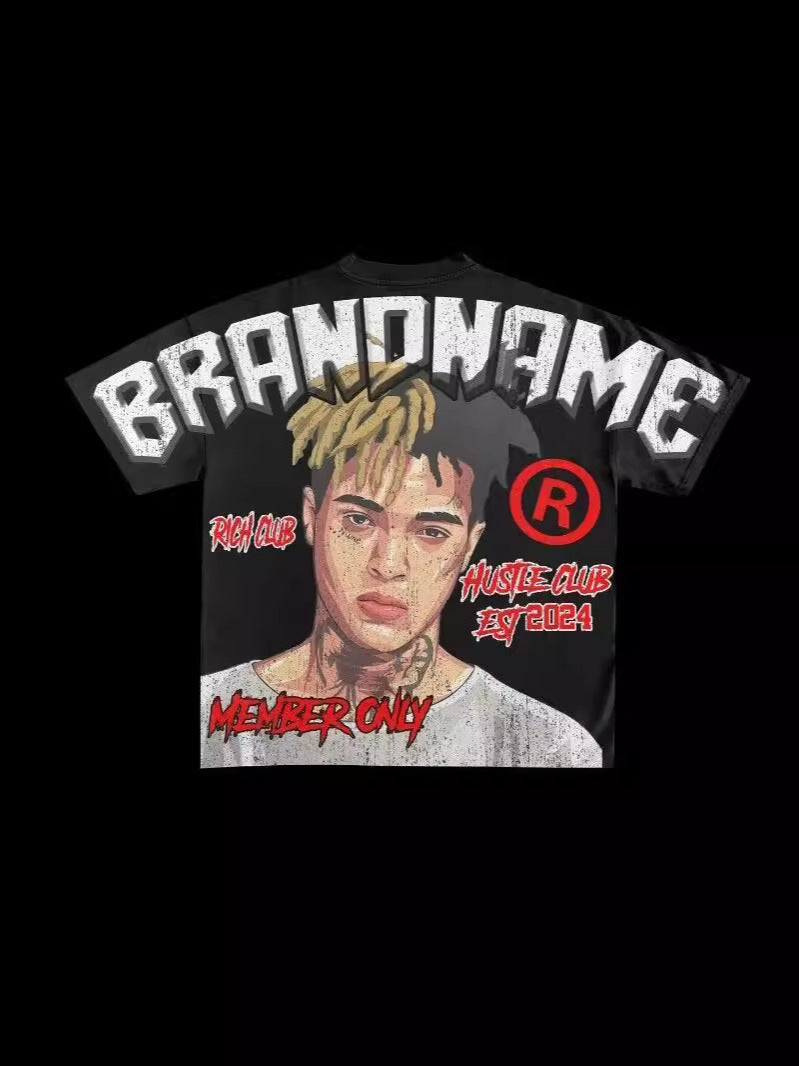 Amazon AliExpress Supply Y2K Hip Hop T-Shirt Harajuku Long T-Shirt Gothic Street Wear Fashion Men and Women