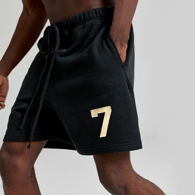American Style Straight Figure 7 Printed Shorts Men's and Women's Loose European Style Sports Casual Pants Summer 2024 New Arrival