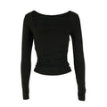 Ac562 Creative Style 2024 Summer Trendy Street Style Polyester Pullover Square Neck Slim Fit Women's T-Shirt