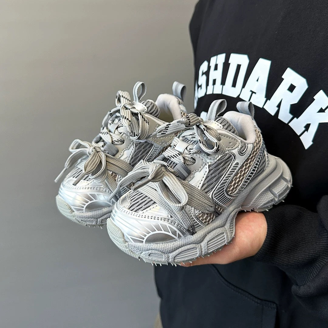 Children's Sports Shoes 2025 Spring and Autum New Boys' Casual Dad Shoes Girls Soft Sole Lightweight Running Shoes