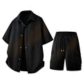 2025 Summer Loose Youth Half-Sleeved T-Shirt Suit for Men and Women Casual Short-Sleeved Shorts Two-Piece Set Trendy Large Size