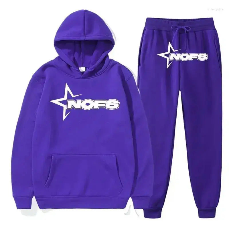 Ensembles de survêtement Nofs pour hommes sweat-shirt de cours à pied, jogging de sport pièce Macoff créateur de mode, couple