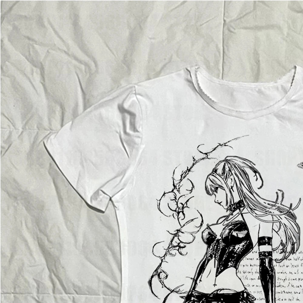 Mode gothique vêtements Streetwear esthétique Grunge bébé réservoir Vintage années 2000 femmes Punk imprimé décontracté Y2k Style débardeur Emo filles