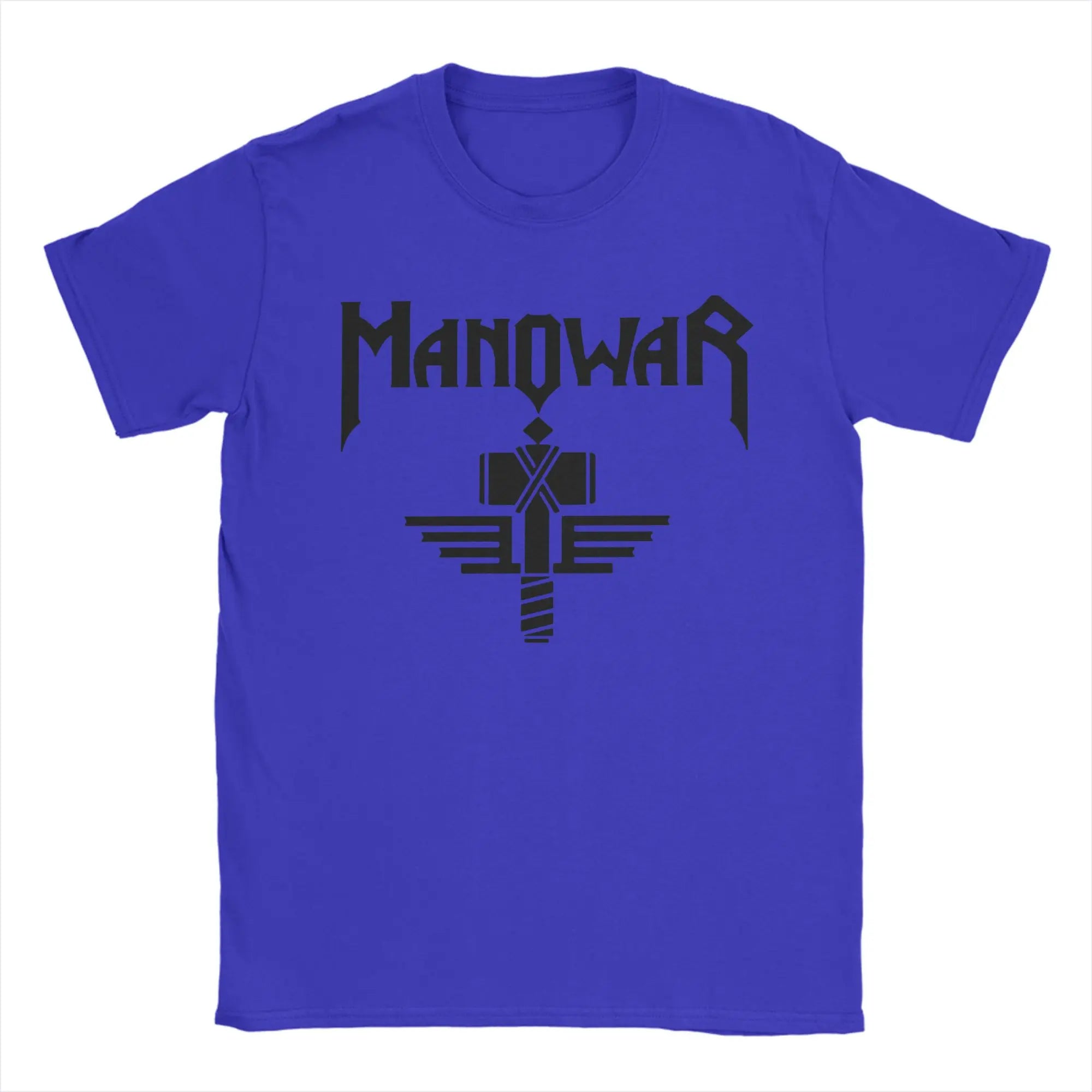 T-shirt Manowars pour hommes, vêtements en pur coton, nouveauté, manches courtes, col rond, t-shirt imprimé
