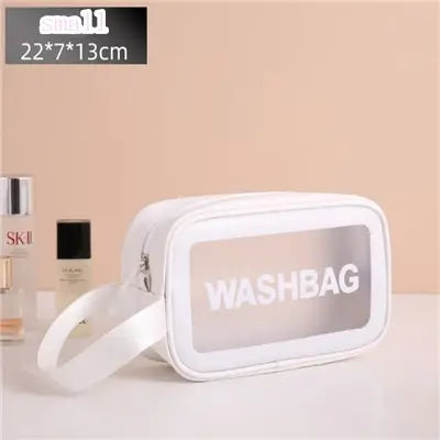 Sac de lavage de voyage portable pour femme, transparent, étanche, stockage de maquillage, poudres, grande capacité, étui cosmétique, EvaluBeauty