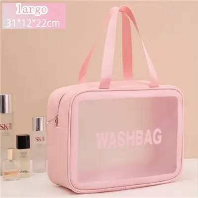 Sac de lavage de voyage portable pour femme, transparent, étanche, stockage de maquillage, poudres, grande capacité, étui cosmétique, EvaluBeauty