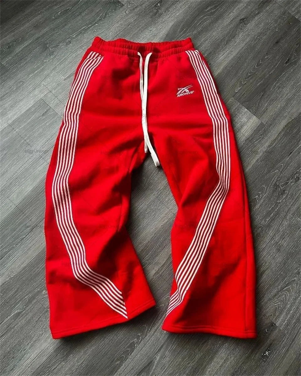 Y2k gris pantalons décontractés Vintage fonctionnel tactique hommes femmes Premium Jogging pantalon à jambes larges cordon Streetwear pantalons de survêtement