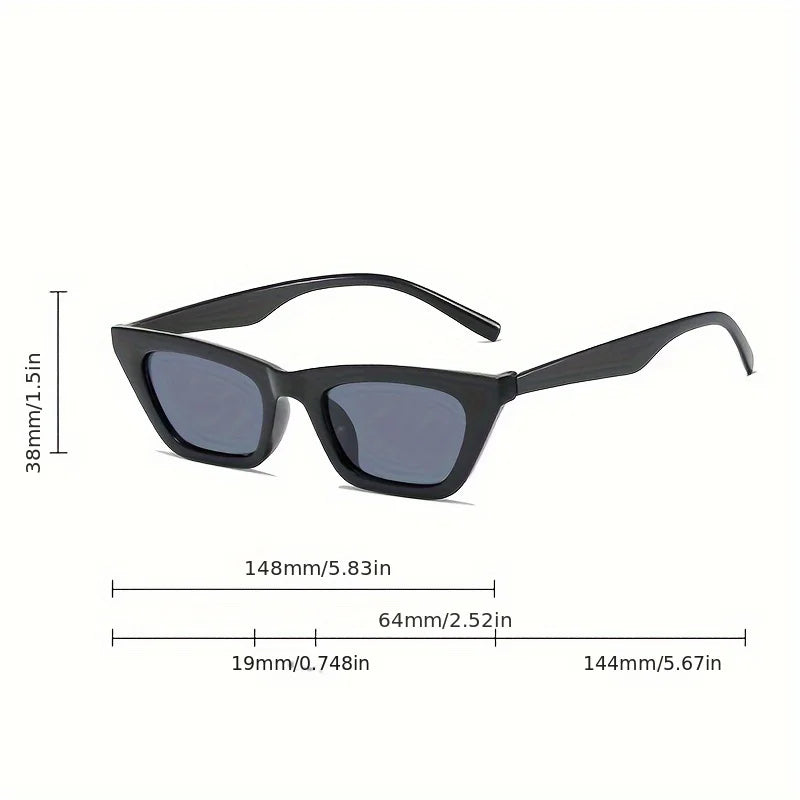 Lunettes de soleil œil de chat Vintage pour femmes, petite monture carrée, marque de styliste rétro, nuances œil de chat, mode Oculos UV400