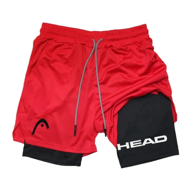 Short de course 2-en-1 pour hommes, idéal pour le fitness et l'entraînement, séchage rapide, double couche, polyvalent et tendance pour l'été