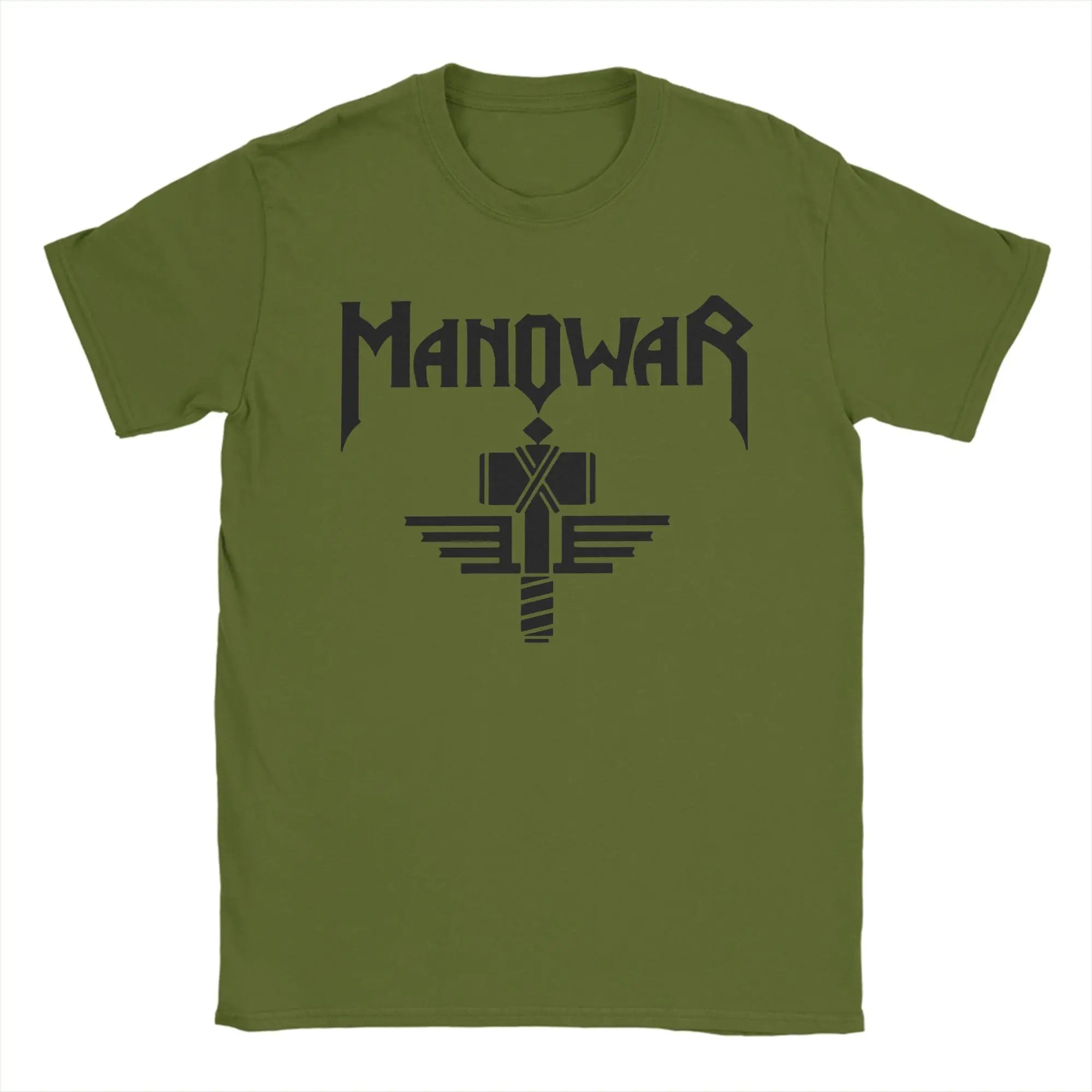 T-shirt Manowars pour hommes, vêtements en pur coton, nouveauté, manches courtes, col rond, t-shirt imprimé