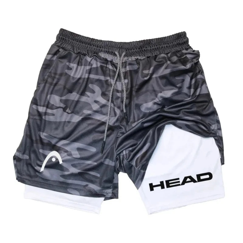 Short de course 2-en-1 pour hommes, idéal pour le fitness et l'entraînement, séchage rapide, double couche, polyvalent et tendance pour l'été