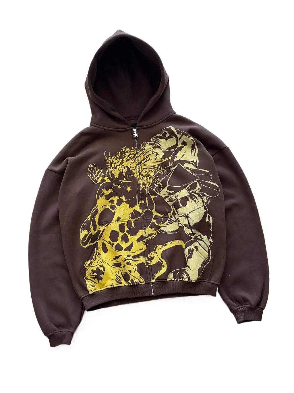 Sweat à capuche Y2K Hiphop Jojo Bizarre Adventure Harajuku surdimensionné pour homme et femme, sweat à capuche zippé Hip Hop pour couple, sweat-shirt streetwear