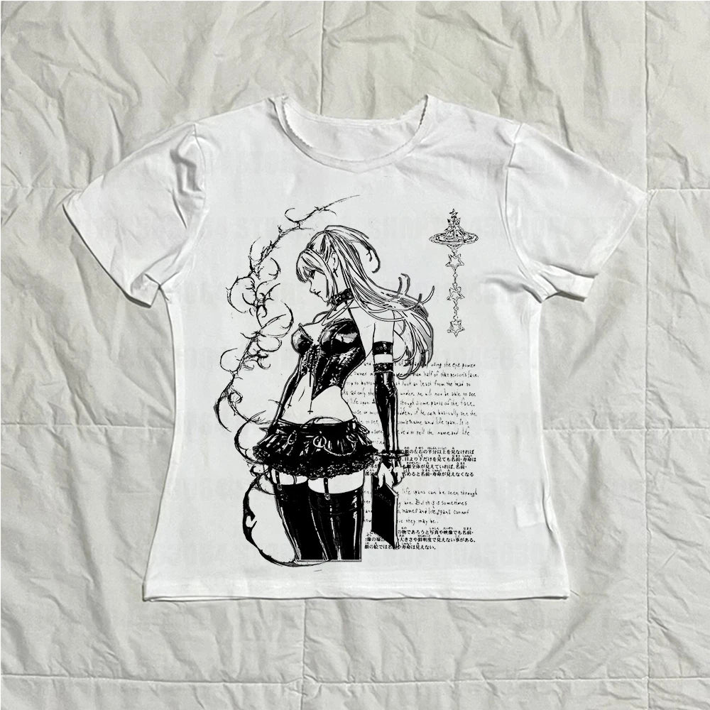 Mode gothique vêtements Streetwear esthétique Grunge bébé réservoir Vintage années 2000 femmes Punk imprimé décontracté Y2k Style débardeur Emo filles