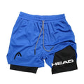 Short de course 2-en-1 pour hommes, idéal pour le fitness et l'entraînement, séchage rapide, double couche, polyvalent et tendance pour l'été