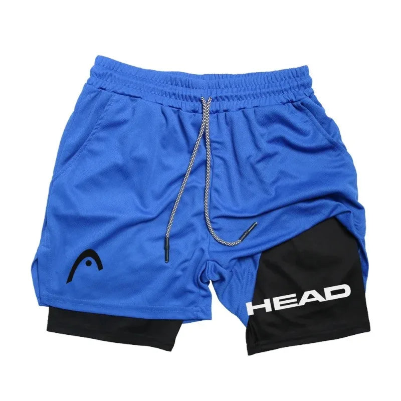 Short de course 2-en-1 pour hommes, idéal pour le fitness et l'entraînement, séchage rapide, double couche, polyvalent et tendance pour l'été