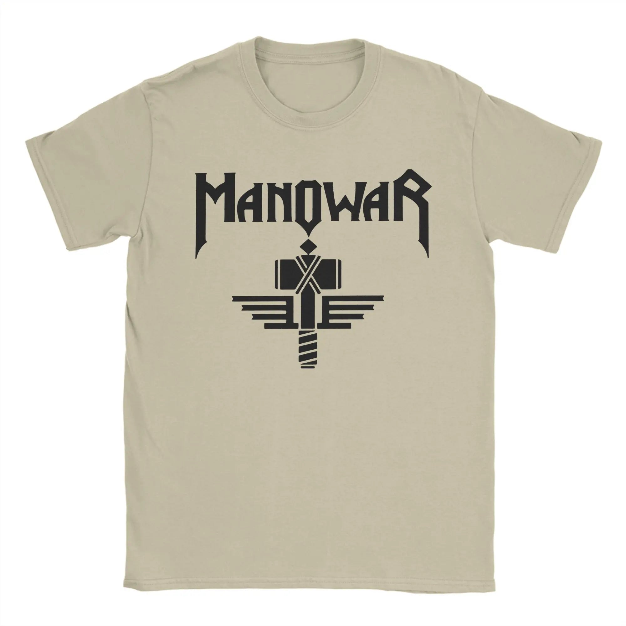 T-shirt Manowars pour hommes, vêtements en pur coton, nouveauté, manches courtes, col rond, t-shirt imprimé