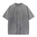 Style américain rétro lourd couleur unie à manches courtes T-shirt hommes femmes été rue à la mode lavé vieux vêtements surdimensionnés