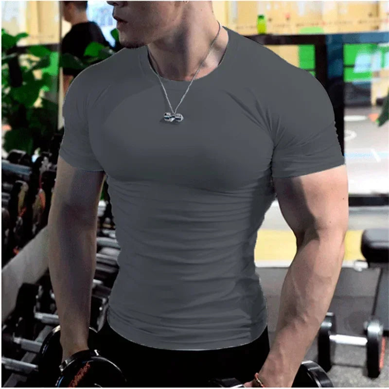 Hommes hauts à la mode t-shirt plaine coupe ajustée t-shirt à manches courtes t-shirts pour hommes chemises de sport décontracté t-shirt blanc homme vêtements 5XL