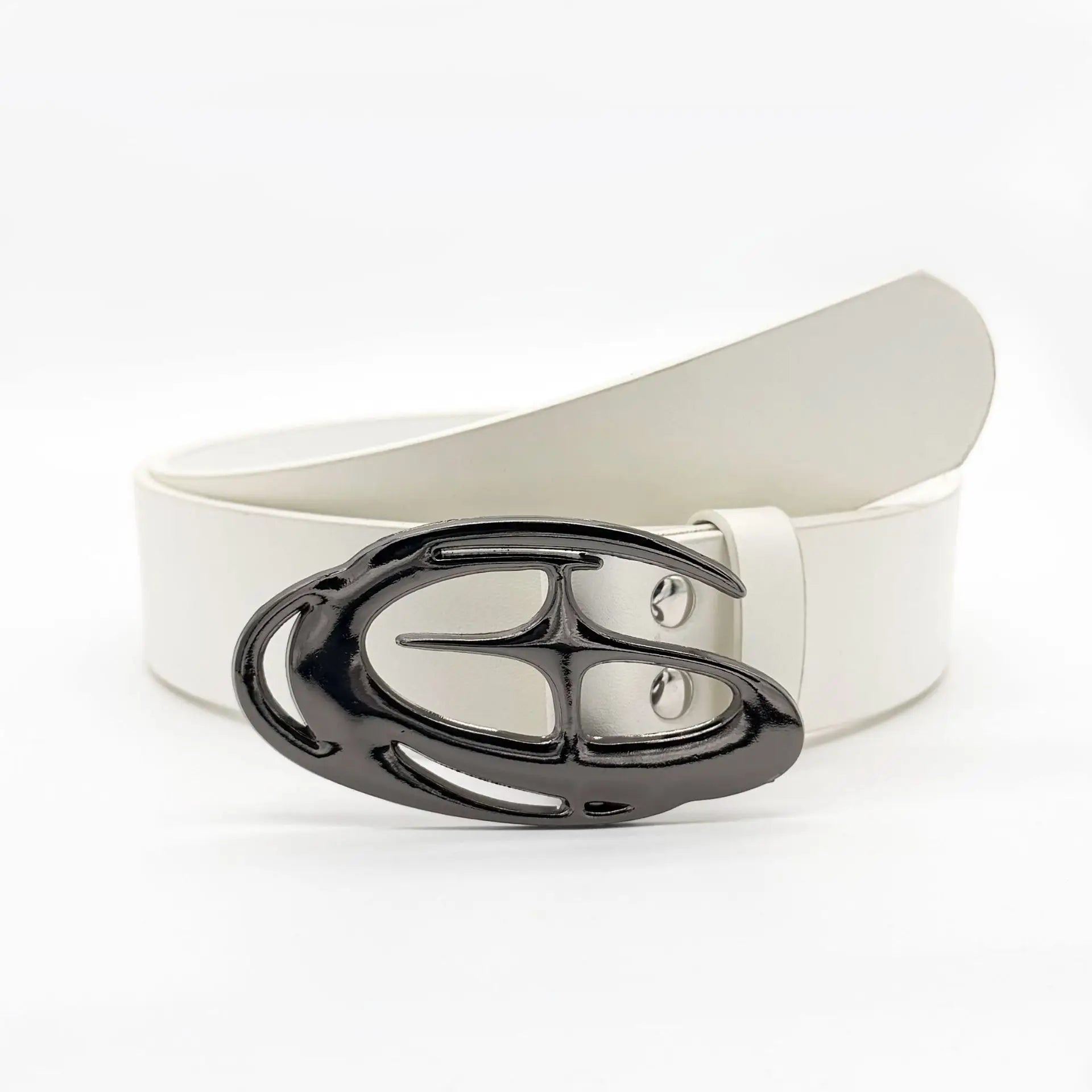 Ceinture en faux cuir Punk Y2K, taille creuse, accessoire gothique à la mode, boucle pour hommes et femmes, 2025