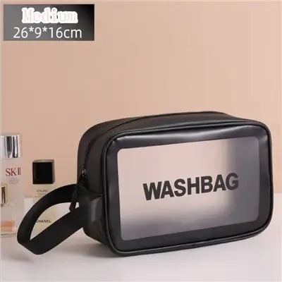 Sac de lavage de voyage portable pour femme, transparent, étanche, stockage de maquillage, poudres, grande capacité, étui cosmétique, EvaluBeauty