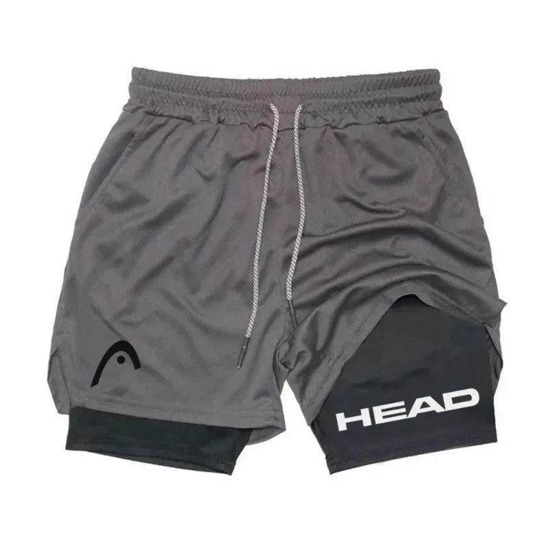 Short de course 2-en-1 pour hommes, idéal pour le fitness et l'entraînement, séchage rapide, double couche, polyvalent et tendance pour l'été