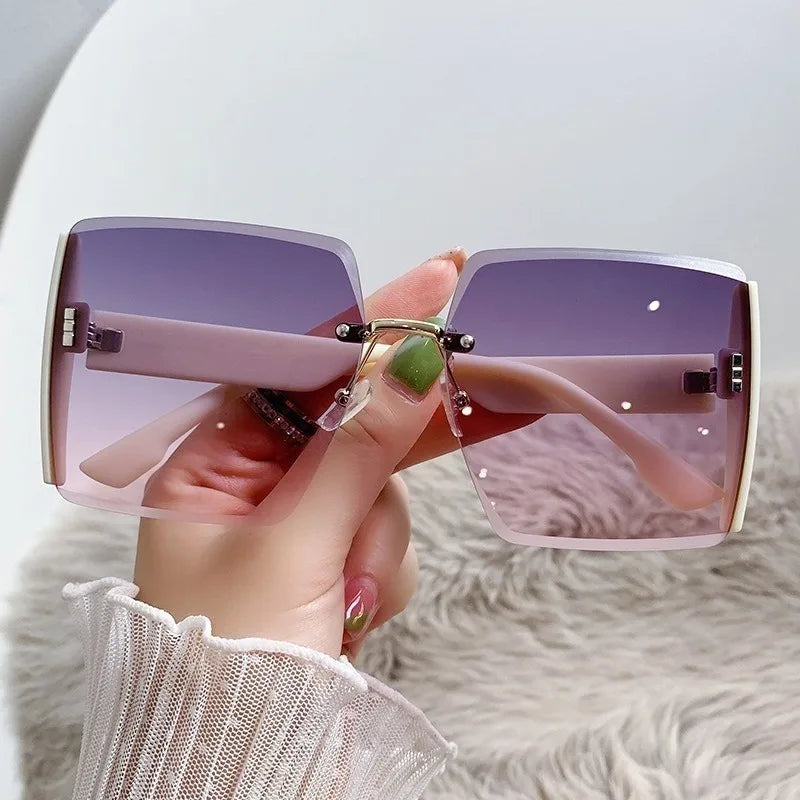 Style coréen classique noir grandes nuances carrées lunettes de soleil pour femmes hommes mode femmes lunettes de soleil avec Protection Uv